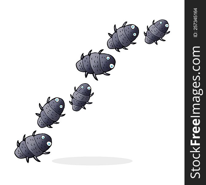 line of bugs cartoon