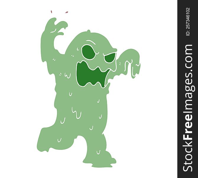 cartoon doodle slime monster