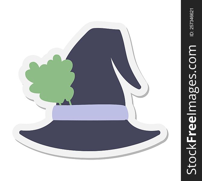 Spooky Witch Hat Sticker