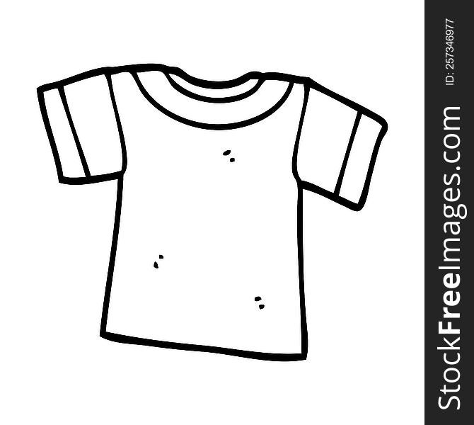 line drawing cartoon tee shirt