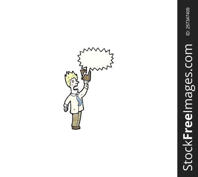 shouting businessman cartoon