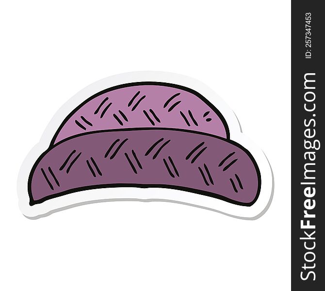 Sticker Of A Cartoon Hat