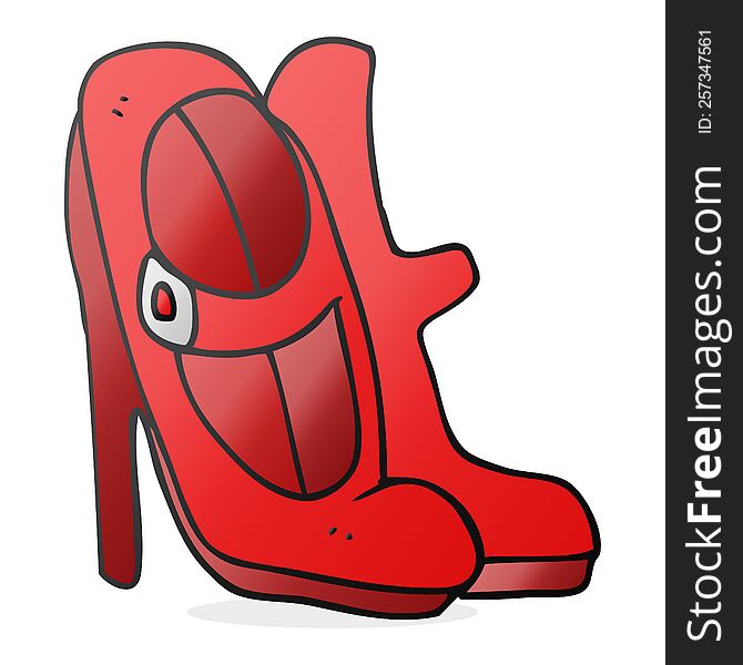 cartoon high heeled shoes