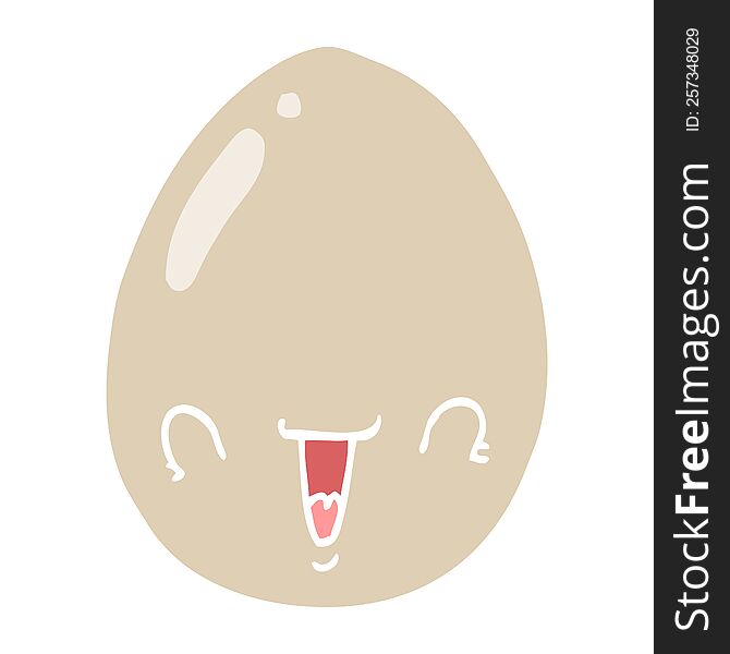 flat color style cartoon egg