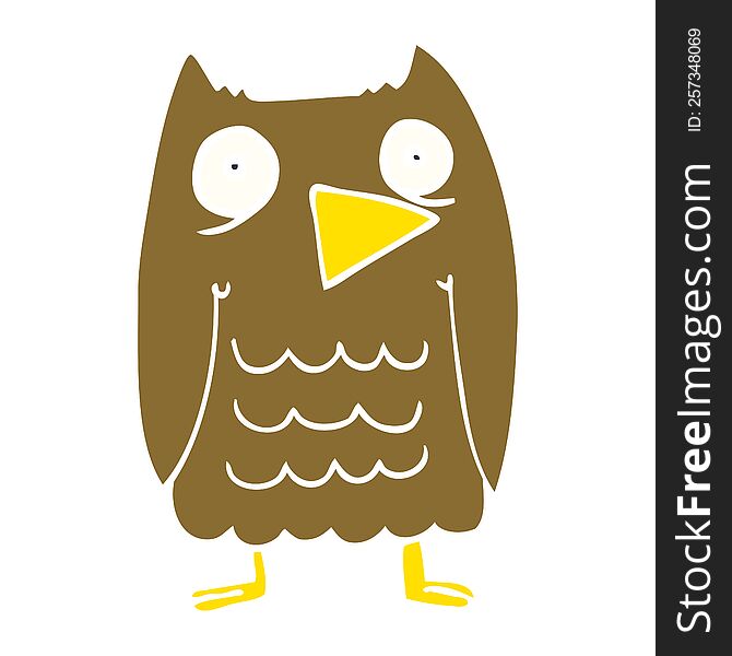 Funny Cartoon Doodle Owl