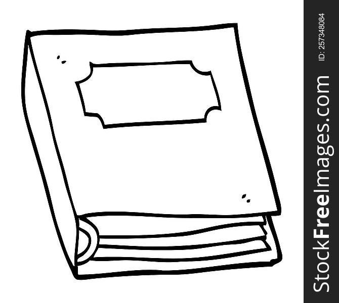 Line Drawing Cartoon Closed Book