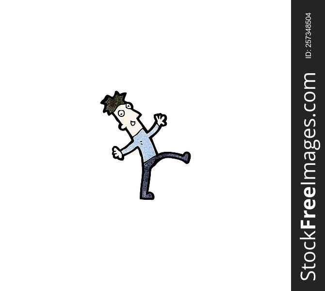 cartoon dancing man