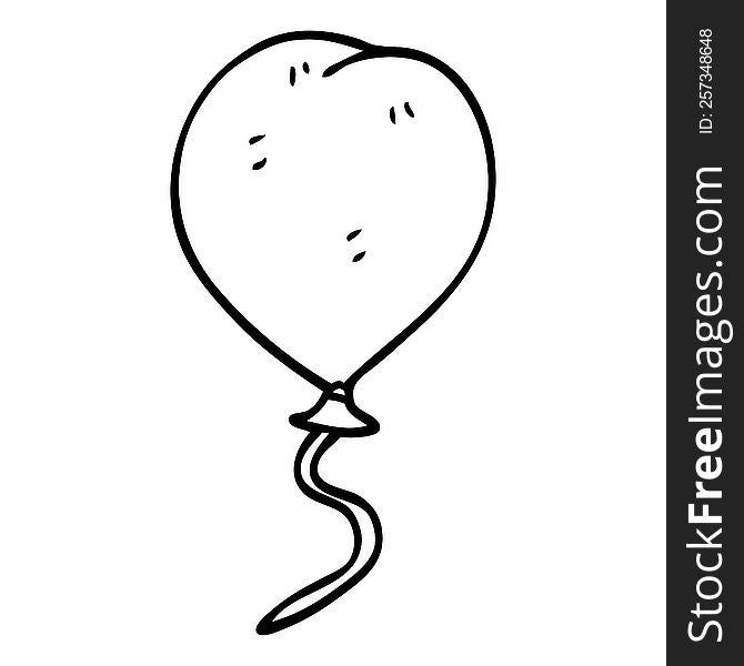 Line Drawing Cartoon Balloon