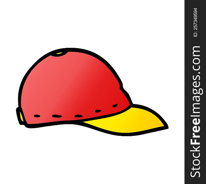 cartoon doodle baseball cap