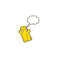 Cartoon Yellow Teddy Bear Stock Photo