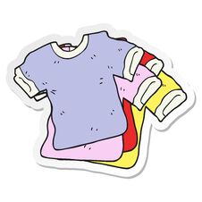 Free Sticker Of A Cartoon T Shirts Royalty Free Stock Photo - 257359925