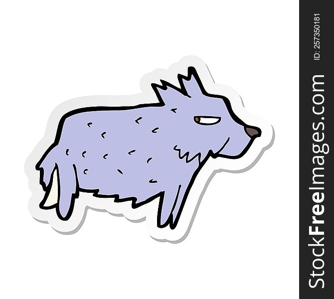 sticker of a cartoon terrier