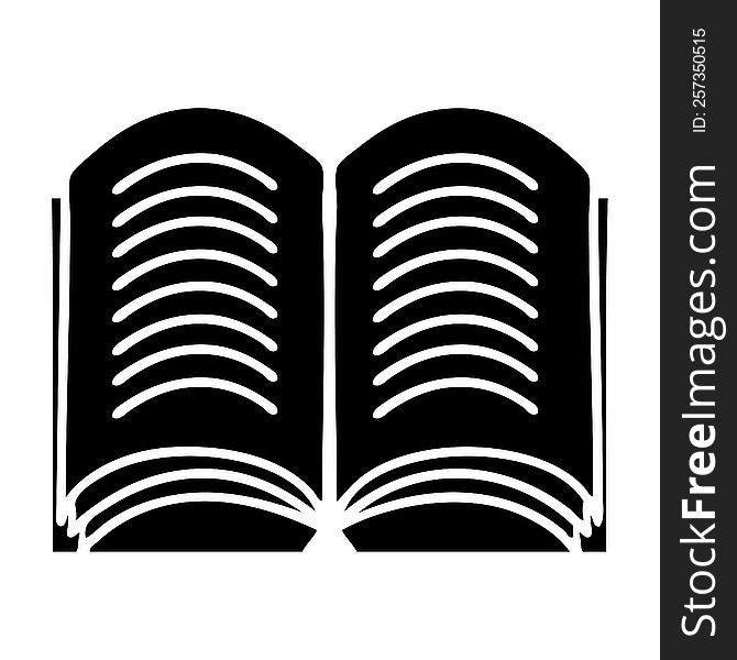 flat symbol of a open book. flat symbol of a open book