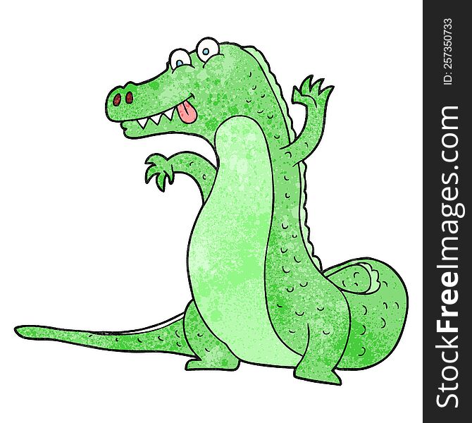 Textured Cartoon Crocodile