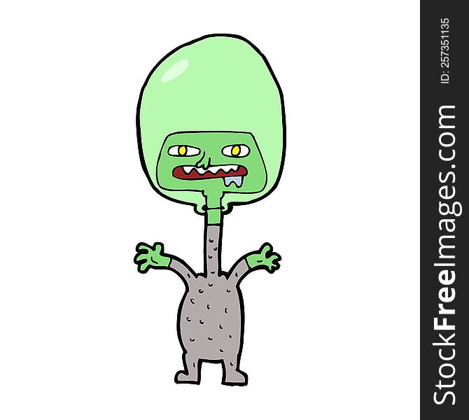 cartoon space alien