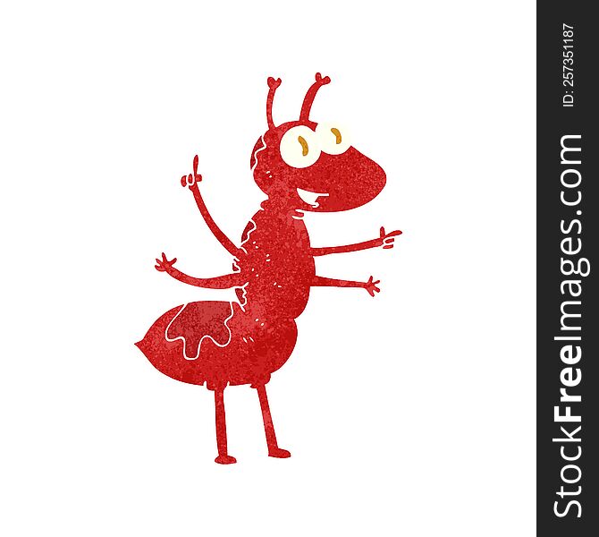 Retro Cartoon Ant
