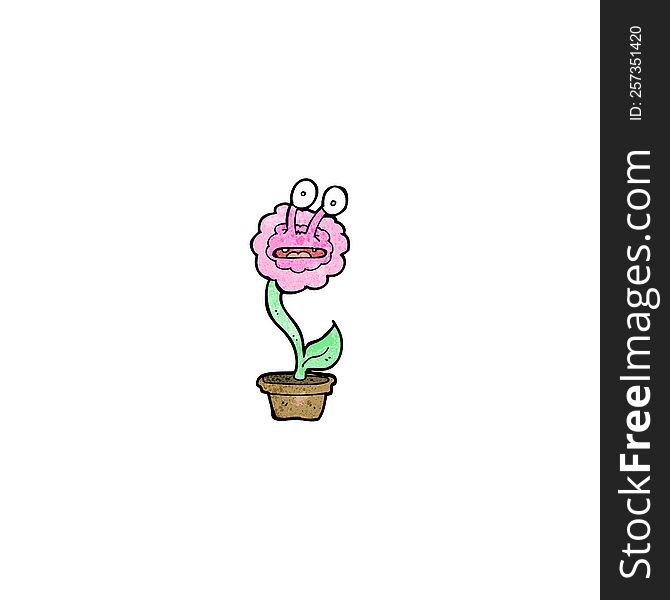 Cartoon Funny Flower Monster