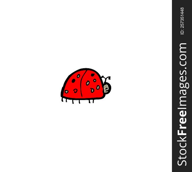 child\'s drawing of a ladybug