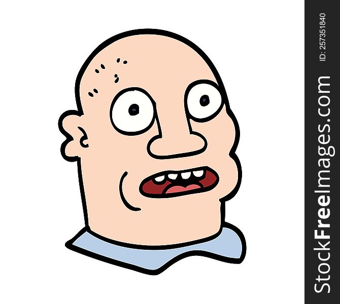 Cartoon Doodle Of A Mans Head