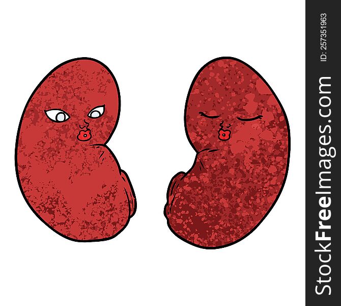 cartoon kidneys. cartoon kidneys