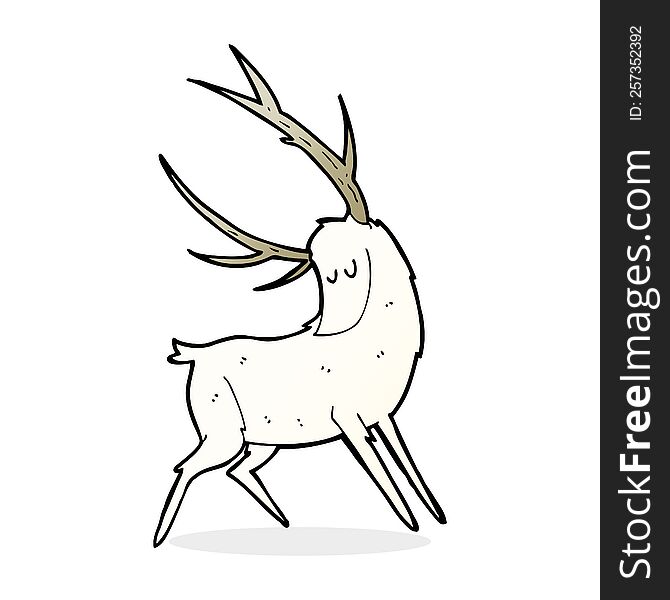 Cartoon White Stag