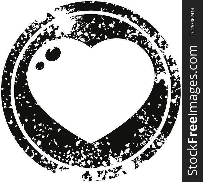 heart distressed symbol graphic vector illustration circular distressed symbol. heart distressed symbol graphic vector illustration circular distressed symbol