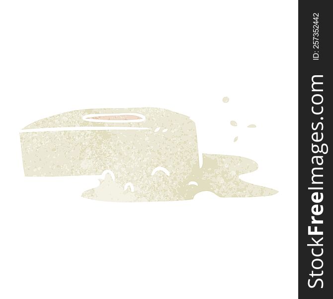 Retro Cartoon Doodle Of A Bubbled Soap