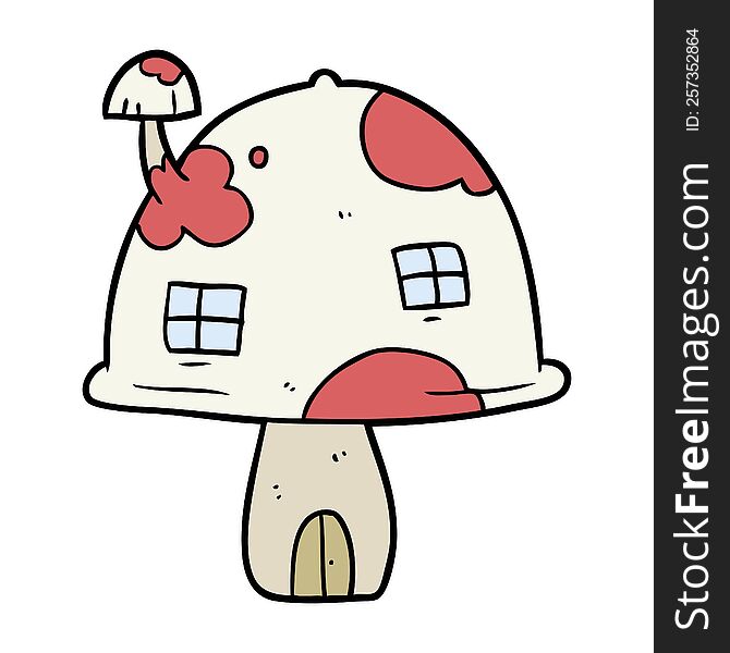 cartoon fairy mushroom house. cartoon fairy mushroom house