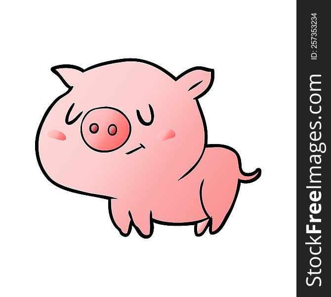 cute cartoon pig. cute cartoon pig
