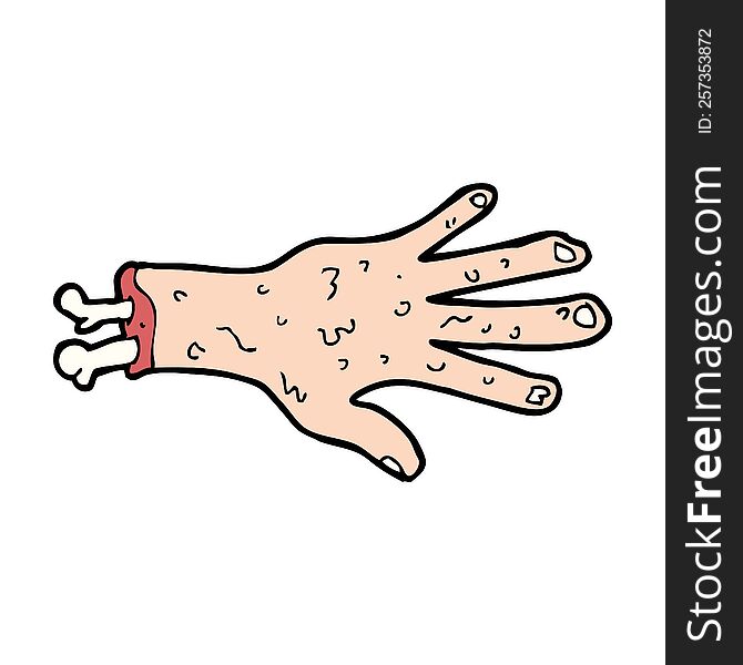 Gross Severed Hand Cartoon