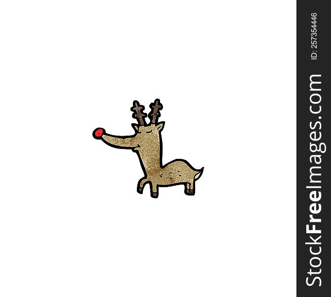 Cartoon Rudolf Red Nosed Reindeer