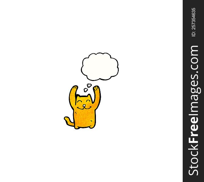 Cartoon Cat With Thought Bubble