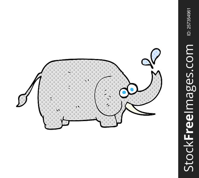 freehand drawn cartoon elephant