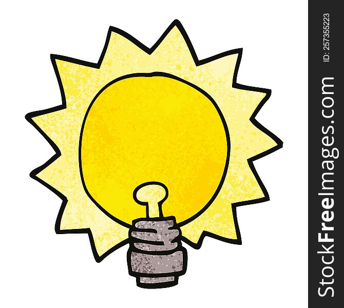 cartoon doodle light bulb