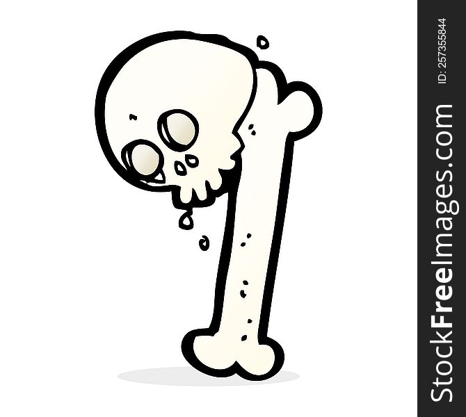 cartoon halloween bone number