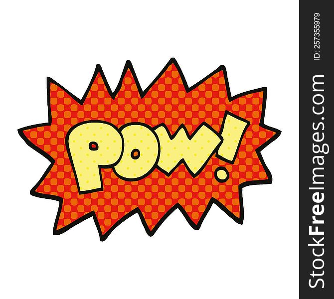 comic book style cartoon pow symbol