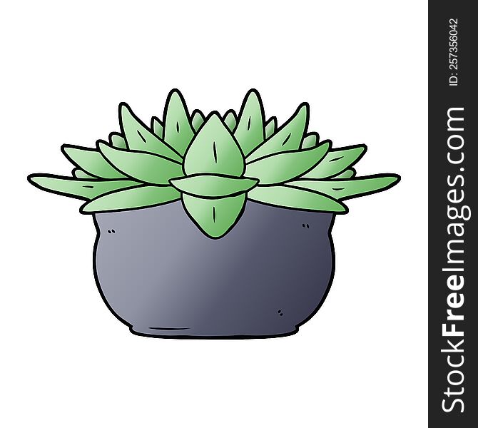 cartoon succulent plant. cartoon succulent plant