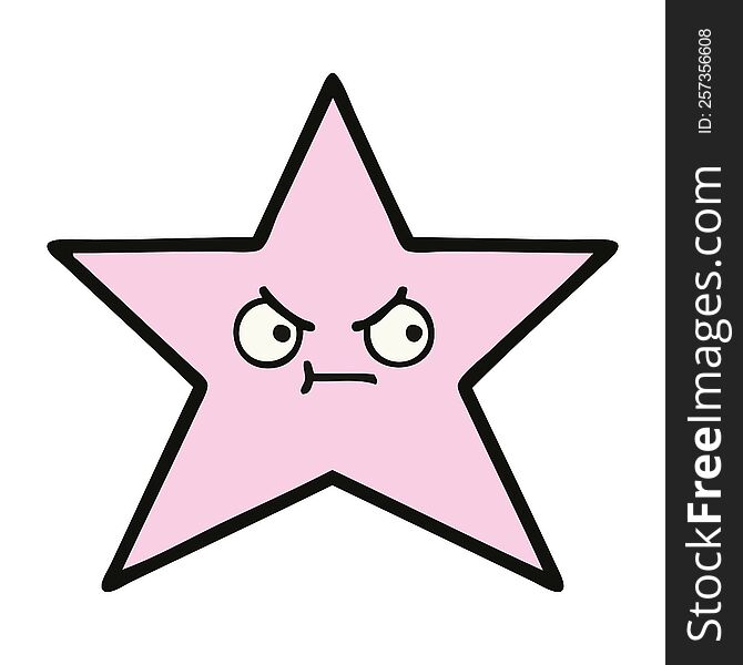 cute cartoon of a star fish. cute cartoon of a star fish