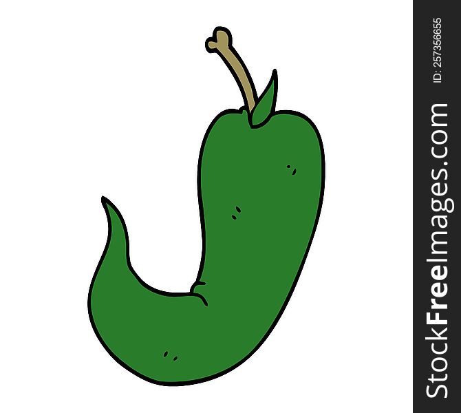 Cartoon Doodle Chilli Pepper