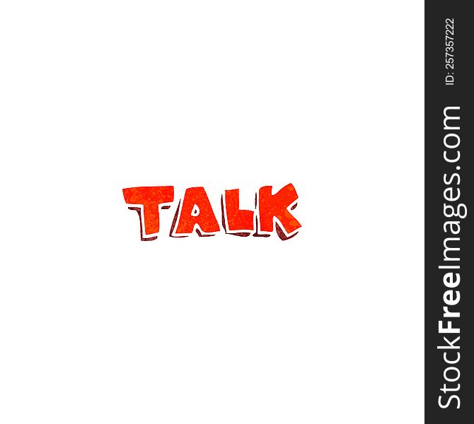 retro cartoon talk symbol