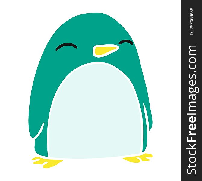 Cartoon Doodle Of A Cute Penguin