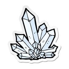 Sticker Of A Cartoon Crystals Royalty Free Stock Images