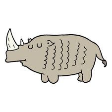 Cartoon Rhinoceros Stock Image