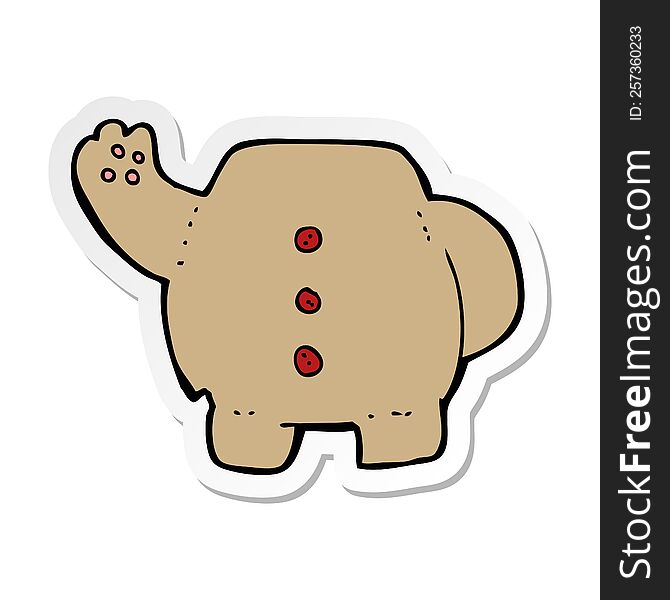 Sticker Of A Cartoon Teddy Bear Body