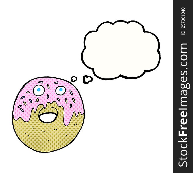 Thought Bubble Cartoon Doughnut