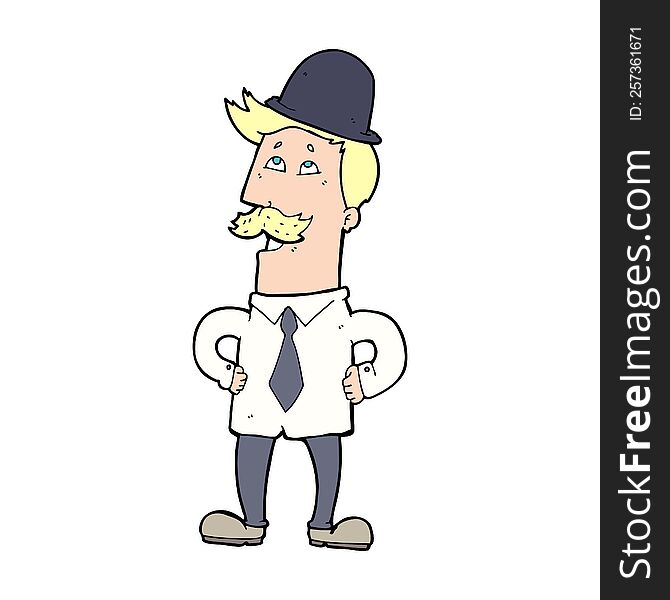 cartoon man with mustache