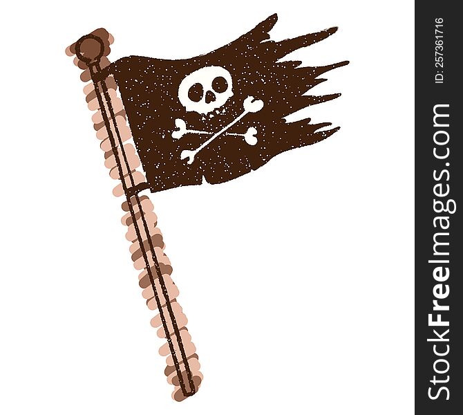 Pirate Flag Chalk Drawing