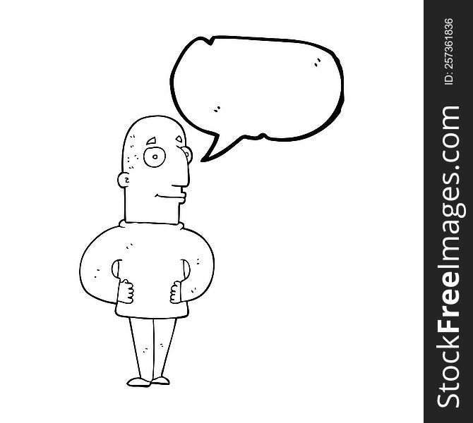 Speech Bubble Cartoon Content Man