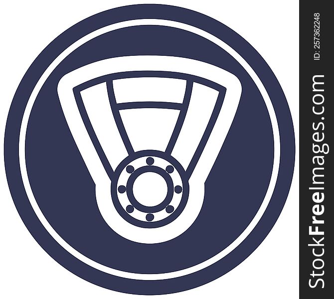 medal award circular icon symbol