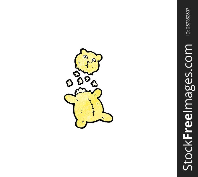 cartoon torn teddy bear